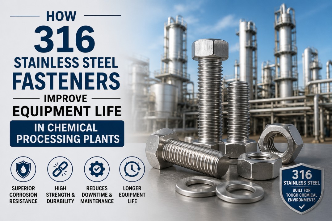 How 316 Stainless Steel Fasteners Improve Equipment Life in Chemical Processing Plants