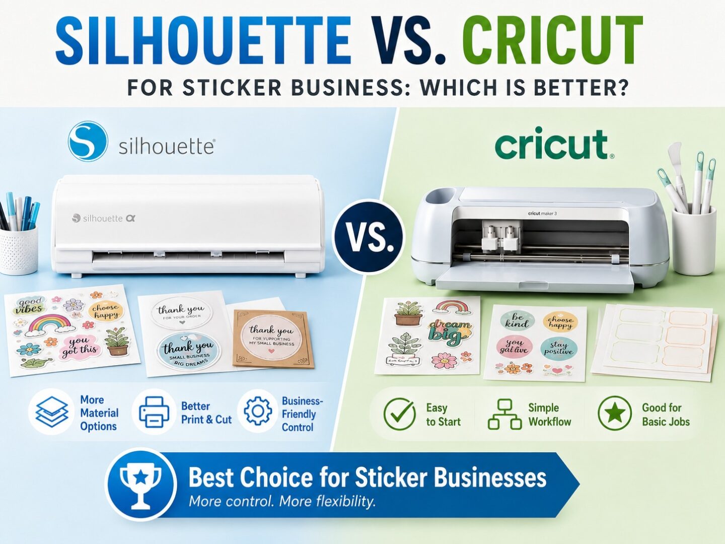 Silhouette vs Cricut for Sticker Business: Which Is Better?
