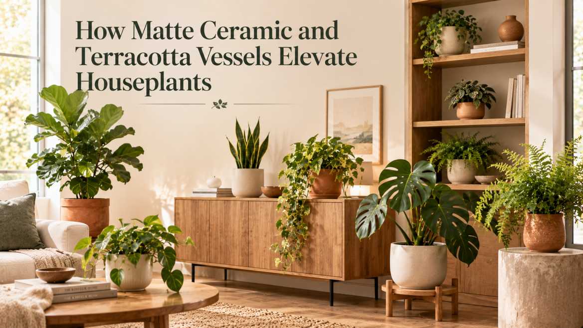 How Matte Ceramic and Terracotta Vessels Elevate Houseplants